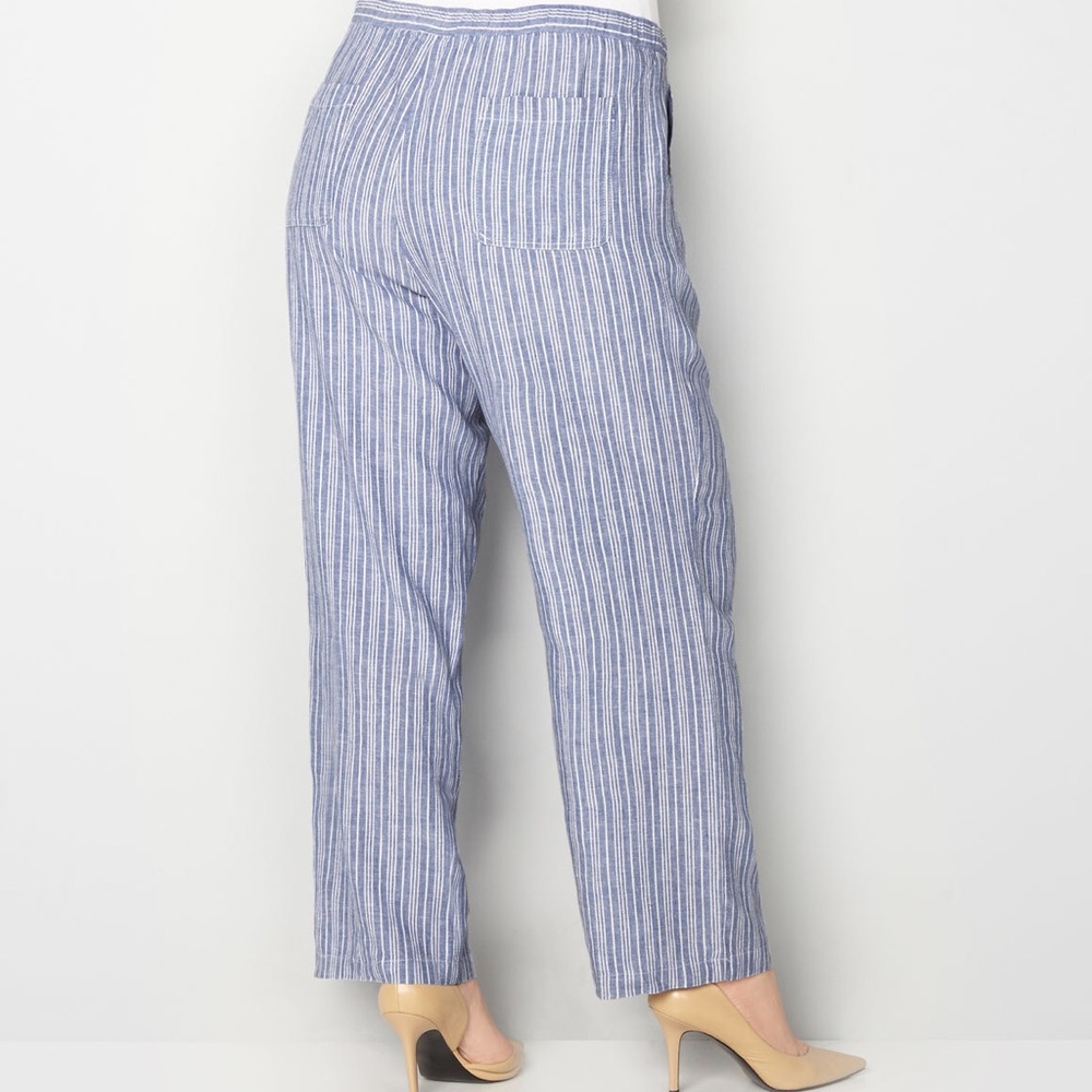 Per Se • Linen Pant Blue and white Striped